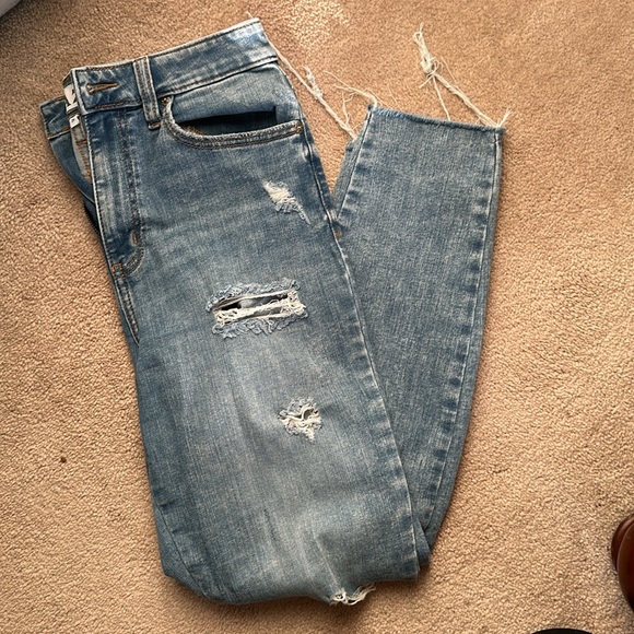 Daze Distress High Waisted Jeans - Picture 2 of 3